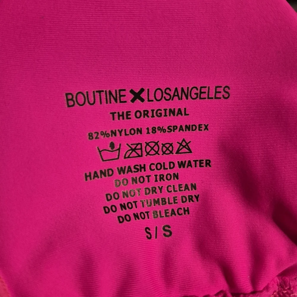 Boutine LA Hot Pink II Top and Hot Pink Chic 80s Bottom Sz S - Picture 3 of 4